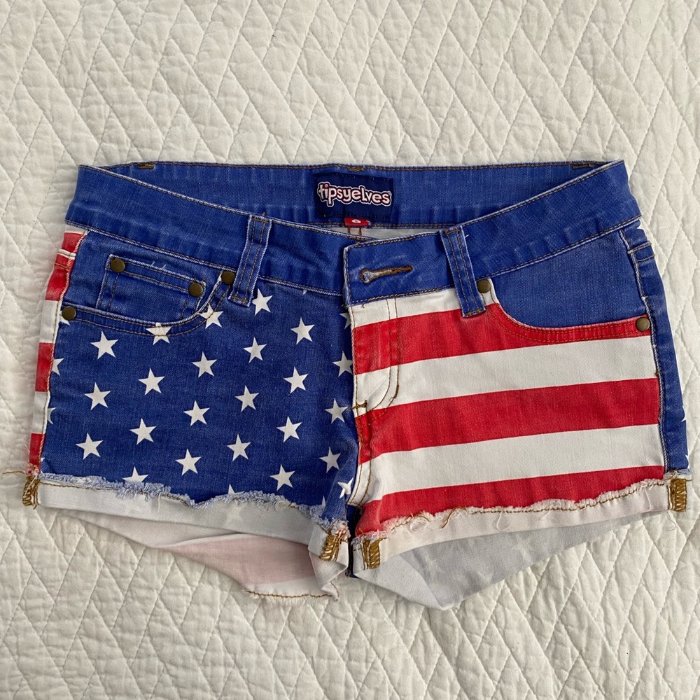 Womens Liberty Jean Shorts - tipsy elves 🇺🇸